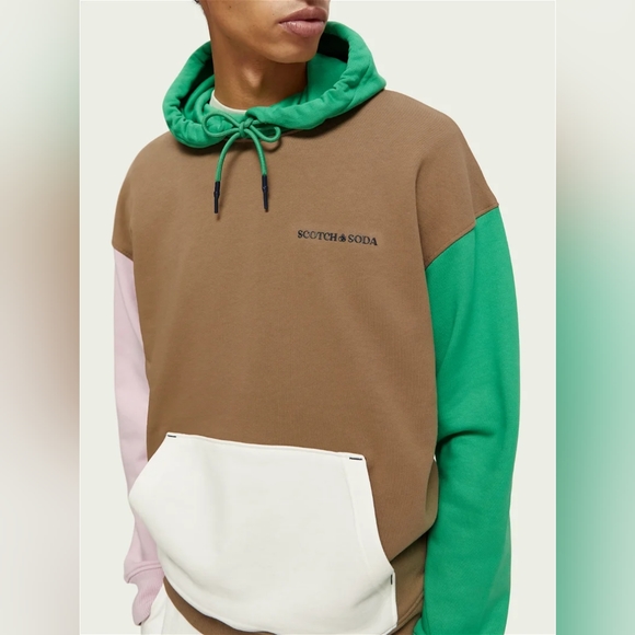 SCOTCH & SODA Unisex Colour-Block Hoodie - Picture 7 of 13